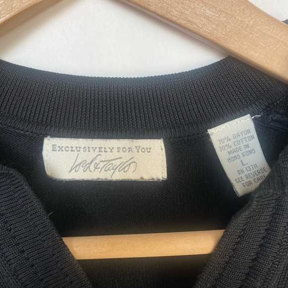 Vintage Lord & Taylor Button Black Size Large Rayon Cotton Blend Shell Buttons - Picture 5 of 9